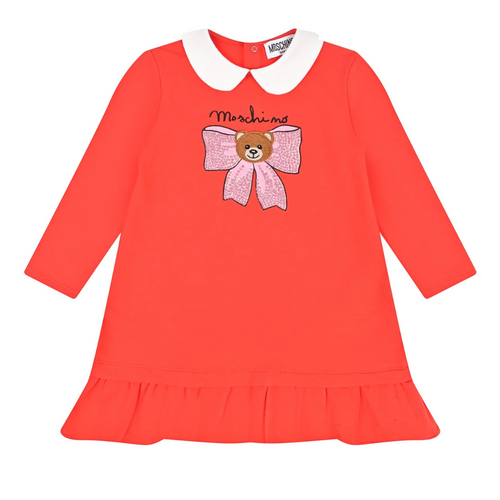 Baby Girls Red Bow Toy Dress