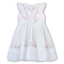Load image into Gallery viewer, White &amp; Pink Flowers Dress