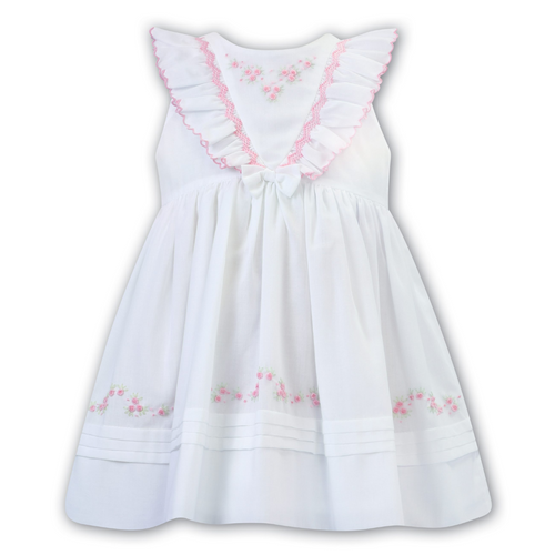 White & Pink Flowers Dress