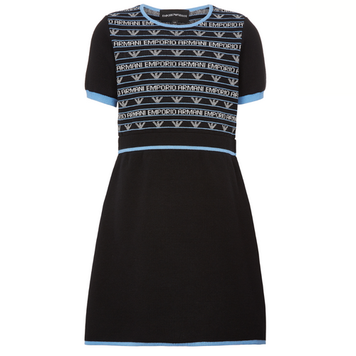 Navy & Blue Logo Knitted Dress