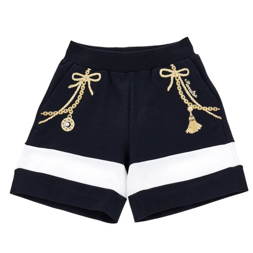 Navy Marine Sweat Shorts