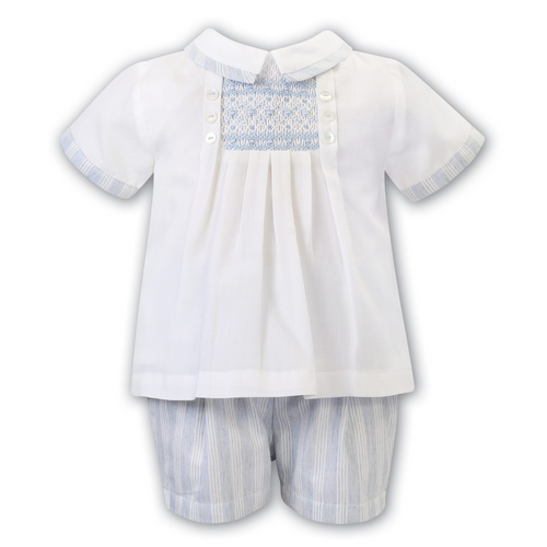 White & Blue Short Set