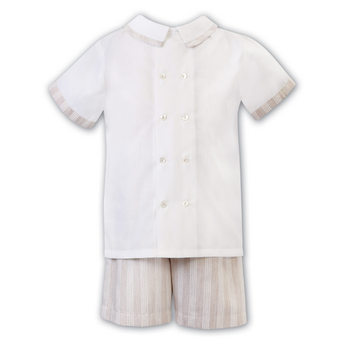 White & Beige Short Set