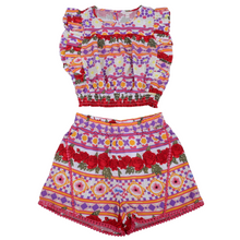 Load image into Gallery viewer, Multi Print Top &amp; Short Set