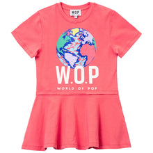 Load image into Gallery viewer, Coral WOP Planet Logo Dress