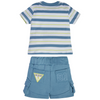 White, Blue & Green Striped Set