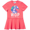Coral WOP Planet Logo Dress
