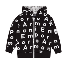 Load image into Gallery viewer, Black Logo Zip Up Hoodie