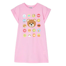 Load image into Gallery viewer, Pink Multi Logo T-Shirt Dress