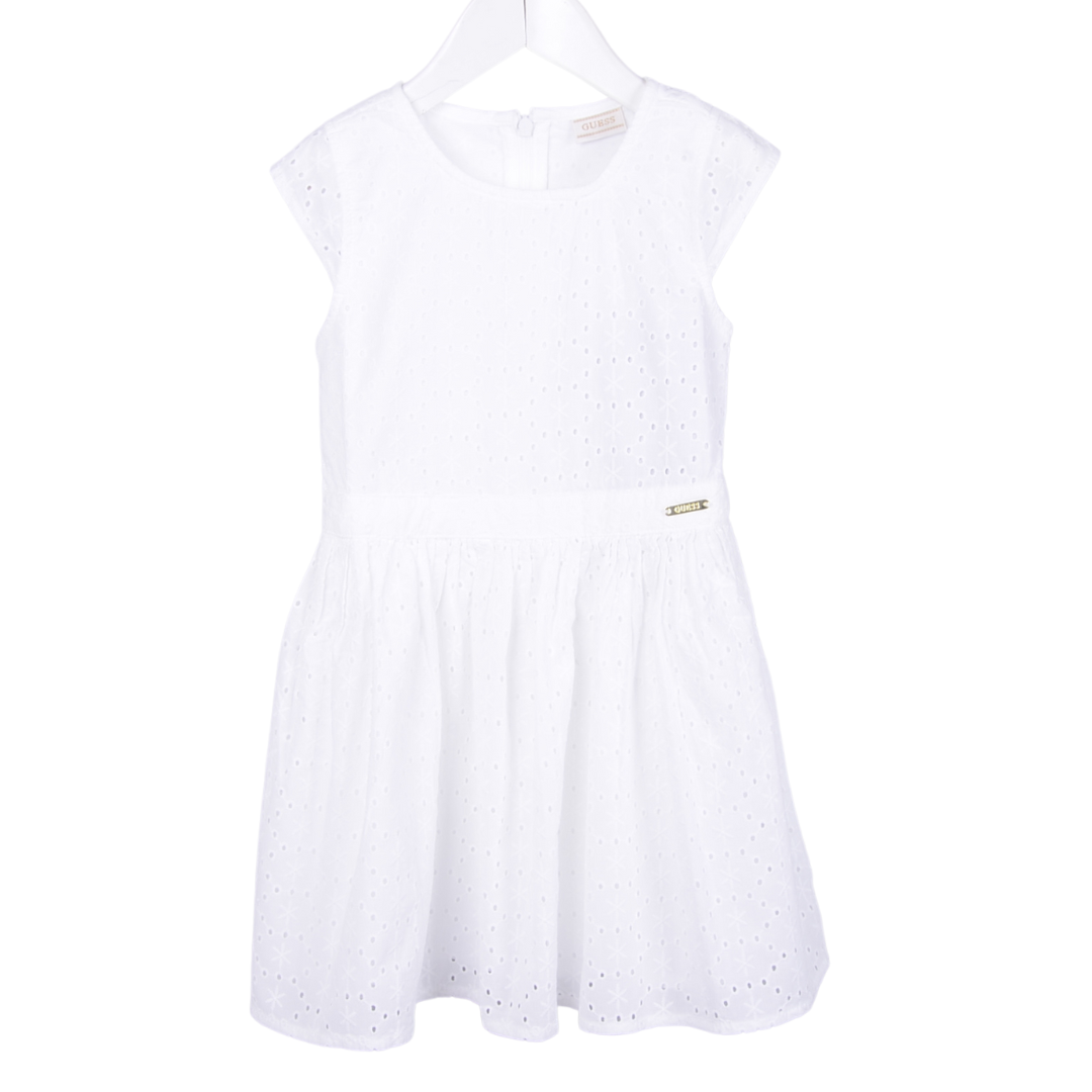 Guess White Broderie Anglaise Dress Village Kids