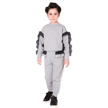 Load image into Gallery viewer, Grey &amp; Navy Frill Tracksuit