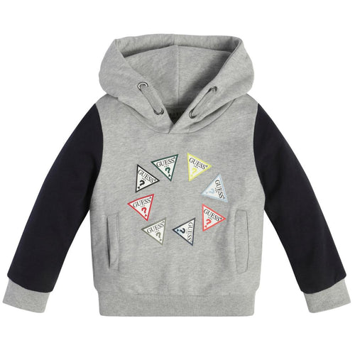 Grey & Navy Logo Hoodie