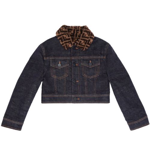 FF Logo Collar Denim Jacket