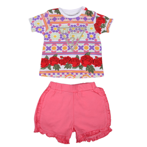 Girls Pattern T-shirt & Short Set