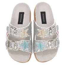 Load image into Gallery viewer, Sliver Glitter Star Sandals