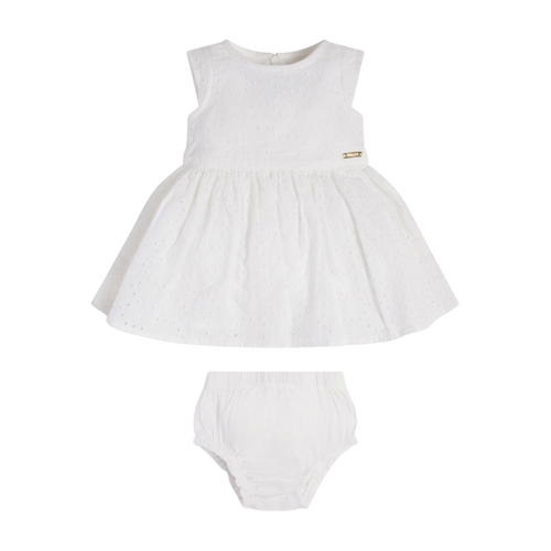 White Broderie Anglaise Dress & Knickers