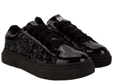 Load image into Gallery viewer, Girls Black Sequin Trainer