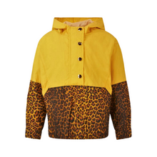 Load image into Gallery viewer, Mustard Leopard Print Rain Jacket