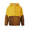 Mustard Leopard Print Rain Jacket